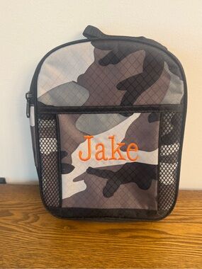 Thirty-One Camo Personalized Lunch Box "Jake" EUC